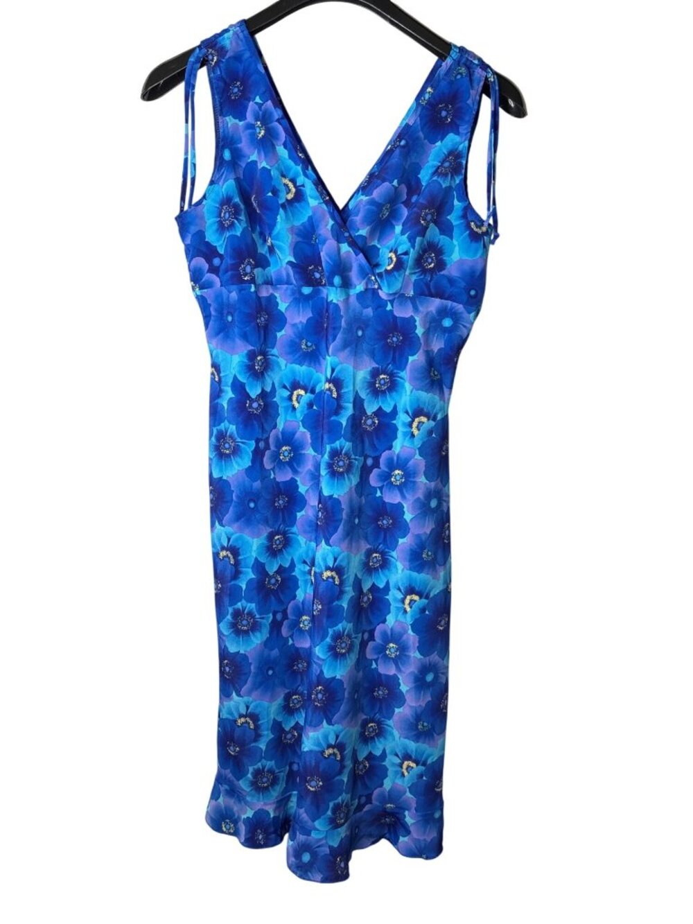 Giorgio Fiorlini Midi Slip Dress 13/14 Floral Sleeveless Crossover Vintage Y2K